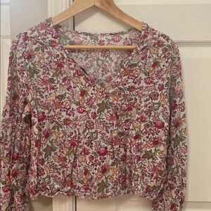 LOFT Multicolor Floral Blouse